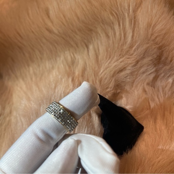 💖 Fashion Titanium Steel Geometric Full "Diamond‎ Imitation" Ring Size 7,8,9 - Picture 4 of 13